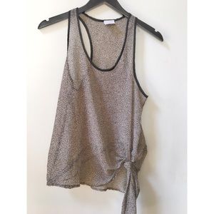 Leopard Print Knotted Tank Top